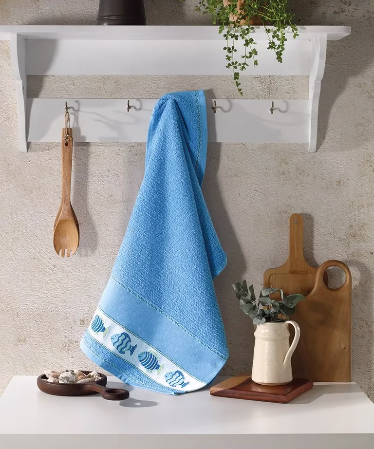 Pano de Copa Jacquard Dohler Picnic Peixes