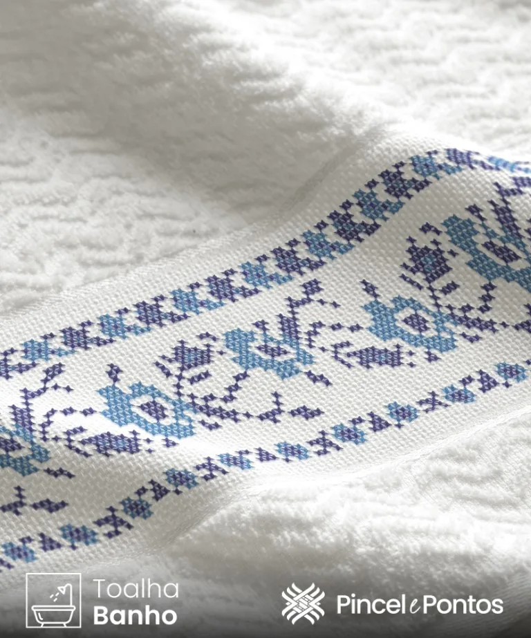 Toalha de Banho Karsten Verona 66X140 cm para Bordar Ponto Cruz