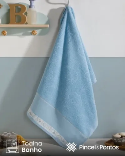 Toalha de Banho Dohler Baby Kids 70X115 cm para Bordar