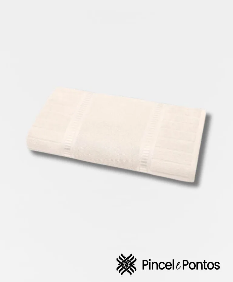 Toalha de Banho Bouton Caprice Luxo 70X140 cm para Bordar Ponto Cruz