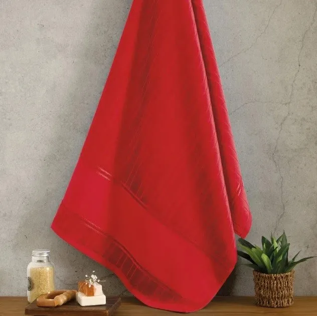 Toalha de Lavabo Dohler Artesanalle 30X45 cm para Pintar e Bordar Vermelho