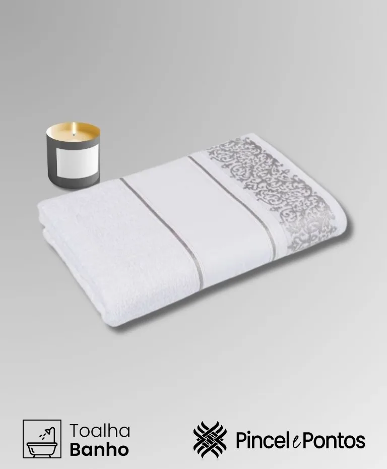Toalha de Banho Cavhome Sephora 70X140 cm para Pintar ou bordar à máquina