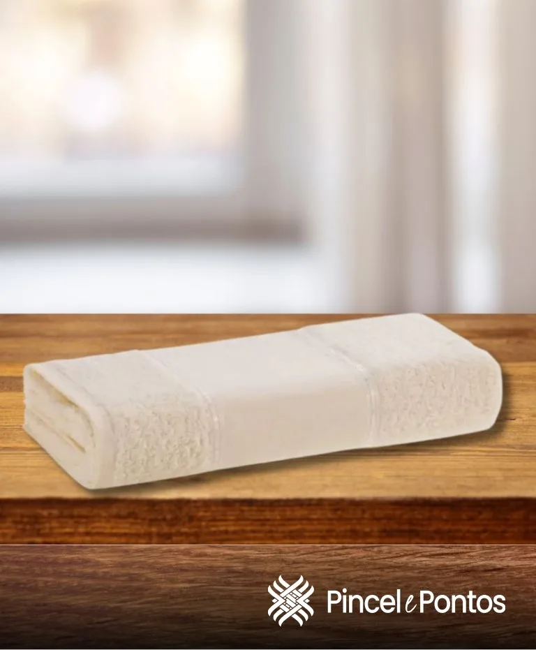 Toalha de Lavabo Garmisch Ponto Russo 28X50 cm para Bordar e Pintar