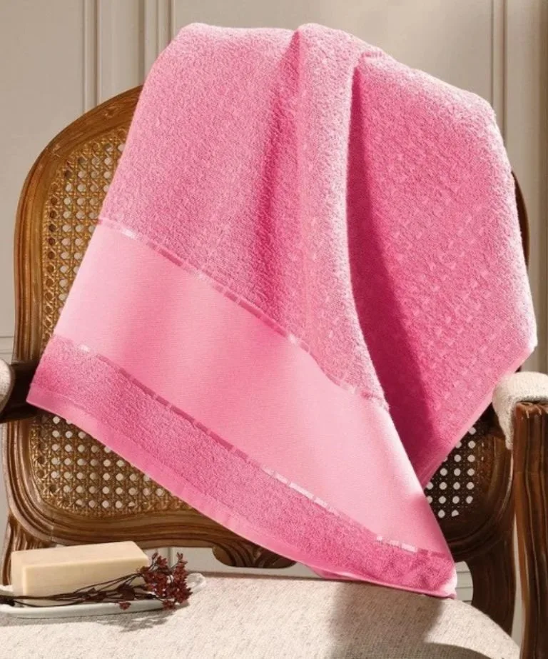 Toalha de Banho Döhler Multi Arte III 70X140 cm para Pintar e Bordar rosa pink