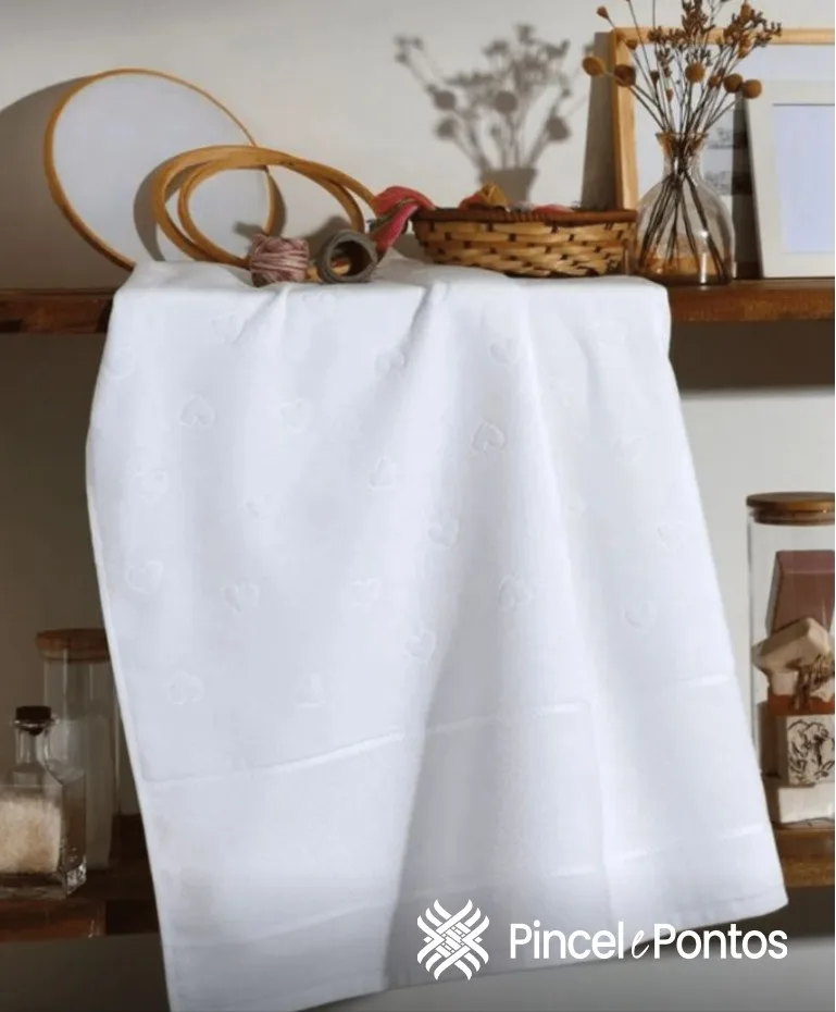Toalha de Lavabo Döhler Verona 30X45 cm para Bordar Ponto Cruz
