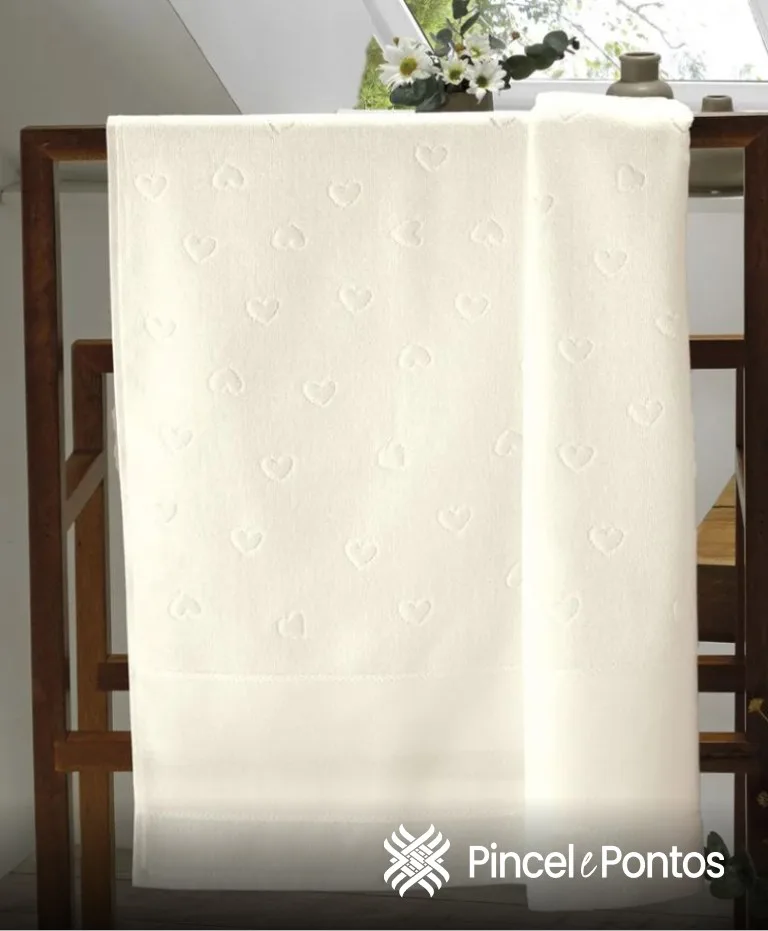 Toalha de Banho Döhler Verona 70X140 cm para Bordar Ponto Cruz