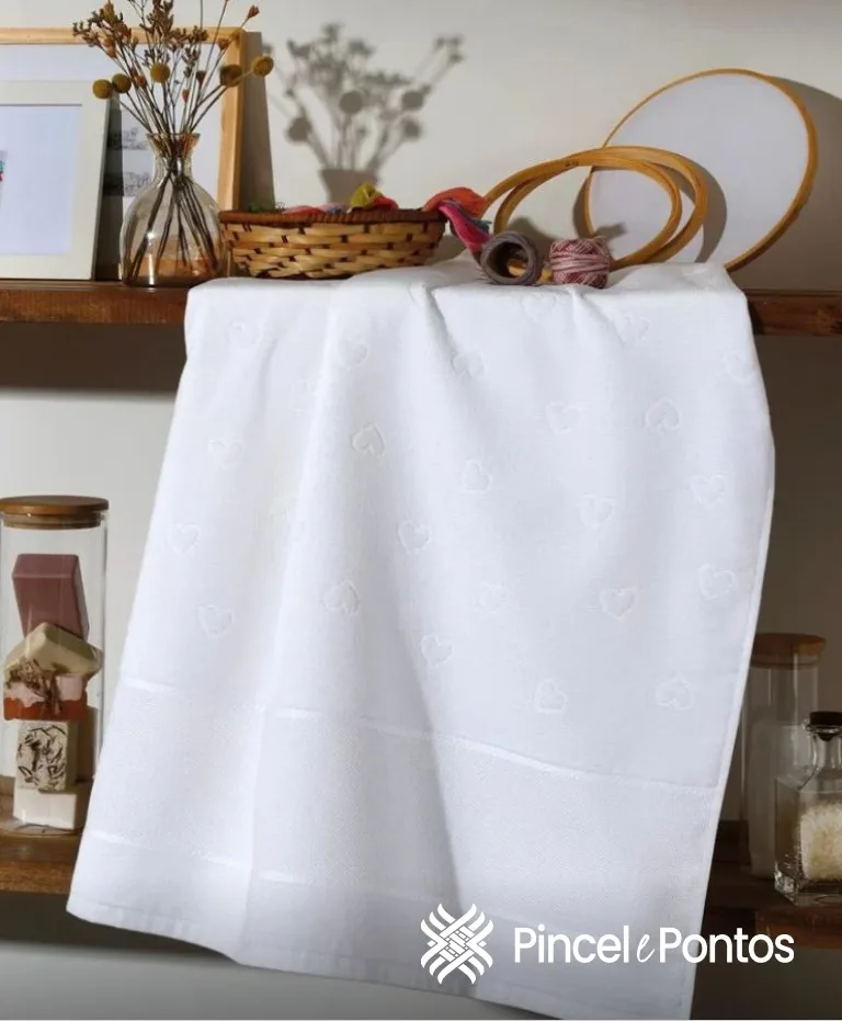 Toalha de Rosto Verona 50X80 cm para Bordar Ponto Cruz Döhler