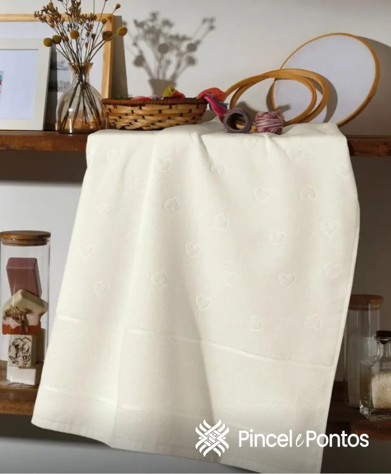 Toalha de Rosto Verona 50X80 cm para Bordar Ponto Cruz Döhler