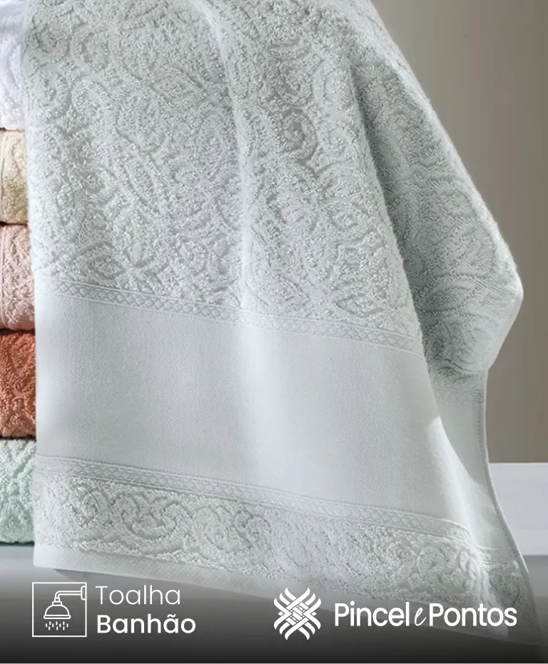 Toalha de Banhão Döhler Sofia 90X150 cm para Pintar e Bordar à maquina