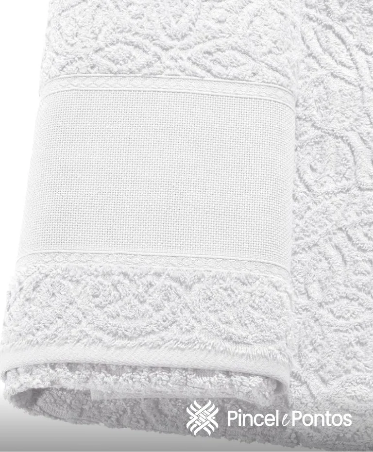 Toalha de Banhão Döhler Sofia 90X150 cm para bordar Ponto Cruz