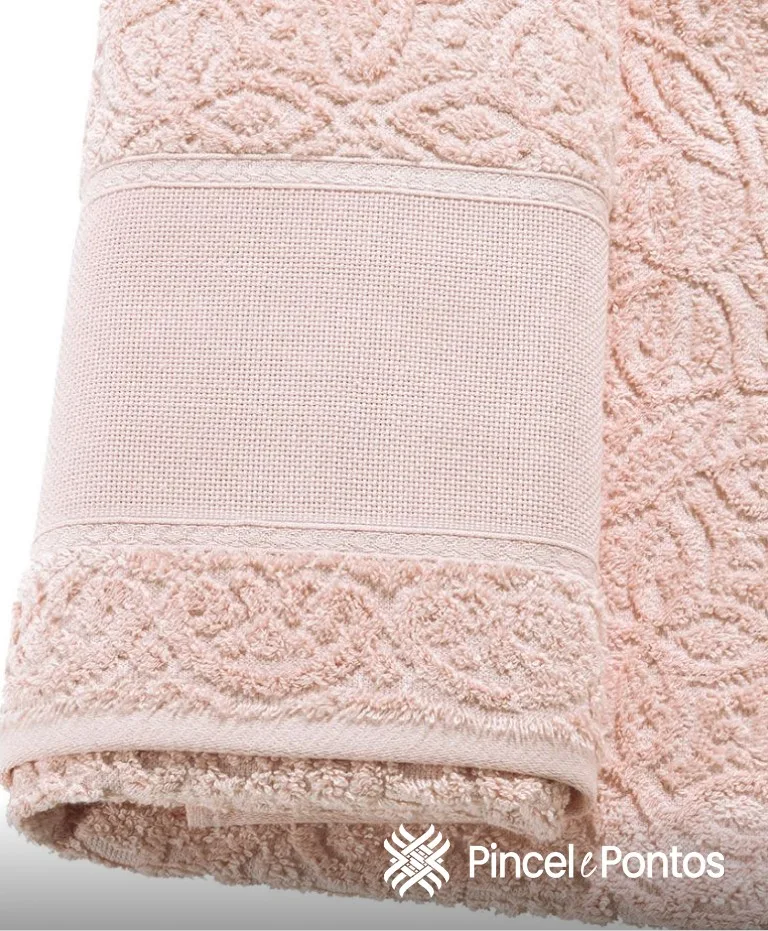 Toalha de Banhão Döhler Sofia 90X150 cm para bordar Ponto Cruz