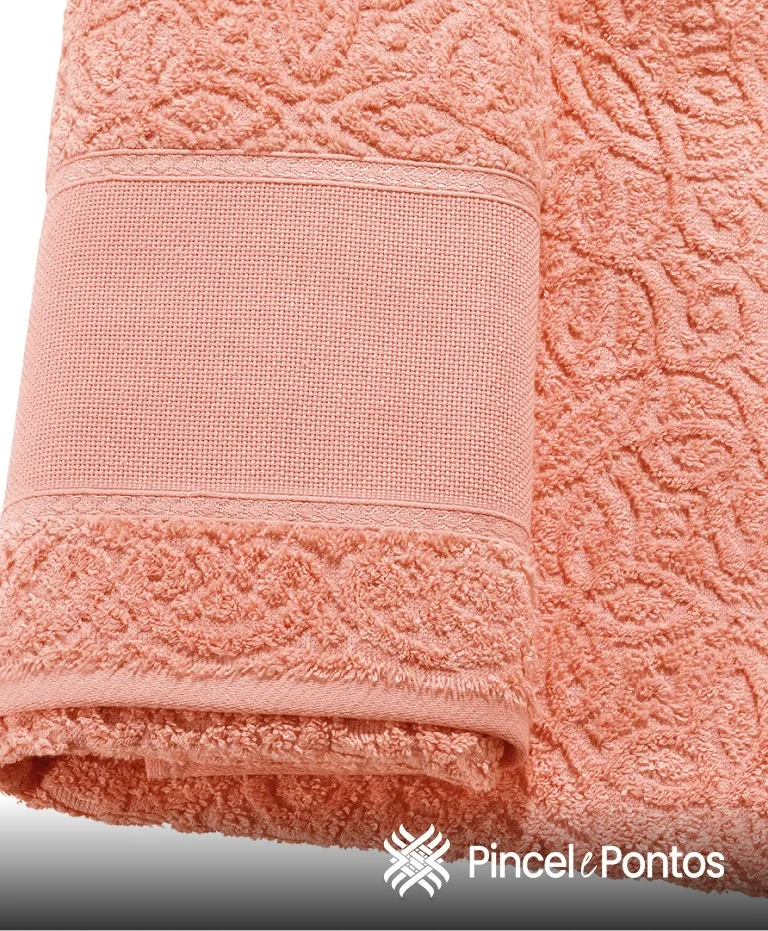 Toalha de Banho Döhler Sofia 70X140 cm para bordar Ponto Cruz