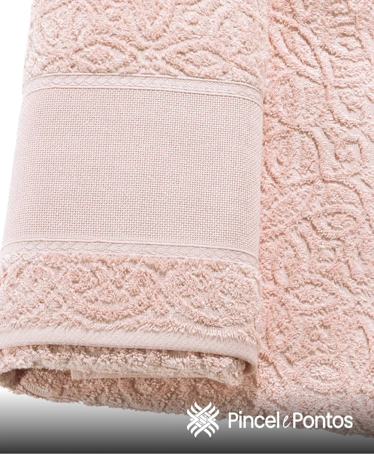 Toalha de Banho Döhler Sofia 70X140 cm para bordar Ponto Cruz