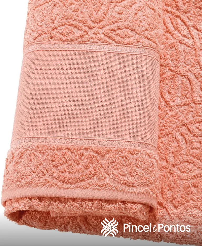 Toalha de Banhão Döhler Sofia 90X150 cm para bordar Ponto Cruz