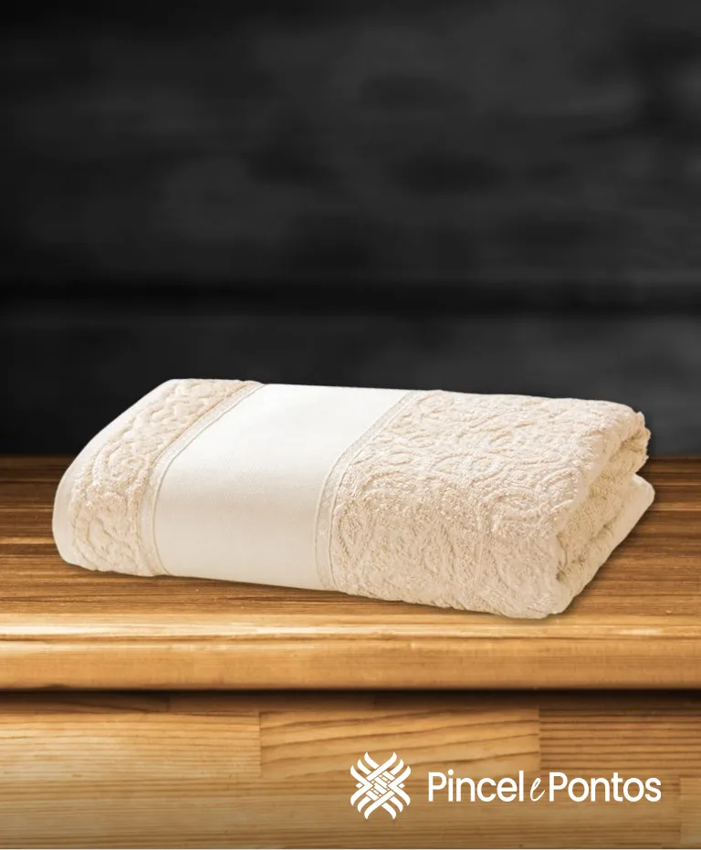 Toalha de Lavabo Döhler Sofia 30X45 cm para Pintar e Bordar à maquina