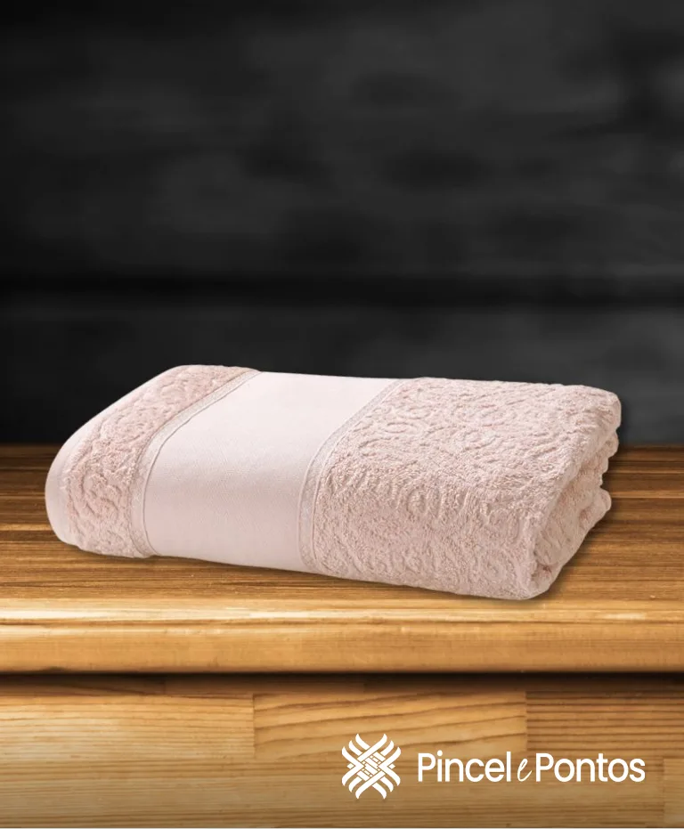Toalha de Lavabo Döhler Sofia 30X45 cm para Pintar e Bordar à maquina