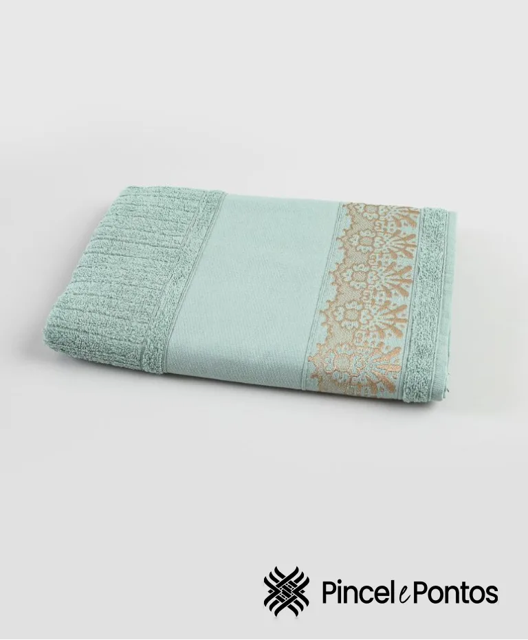 Toalha de Banho Jacquard Arte Renda para Pintar e Bordar à Máquina 70X1,40 m Valletex