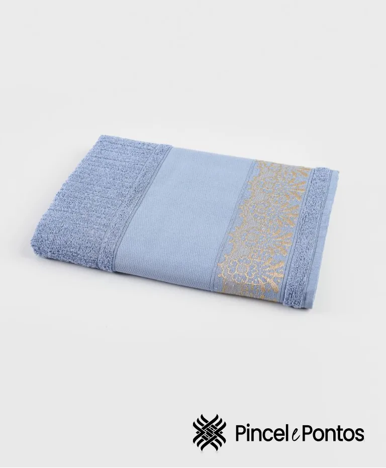 Toalha de Banho Jacquard Arte Renda para Pintar e Bordar à Máquina 70X1,40 m Valletex