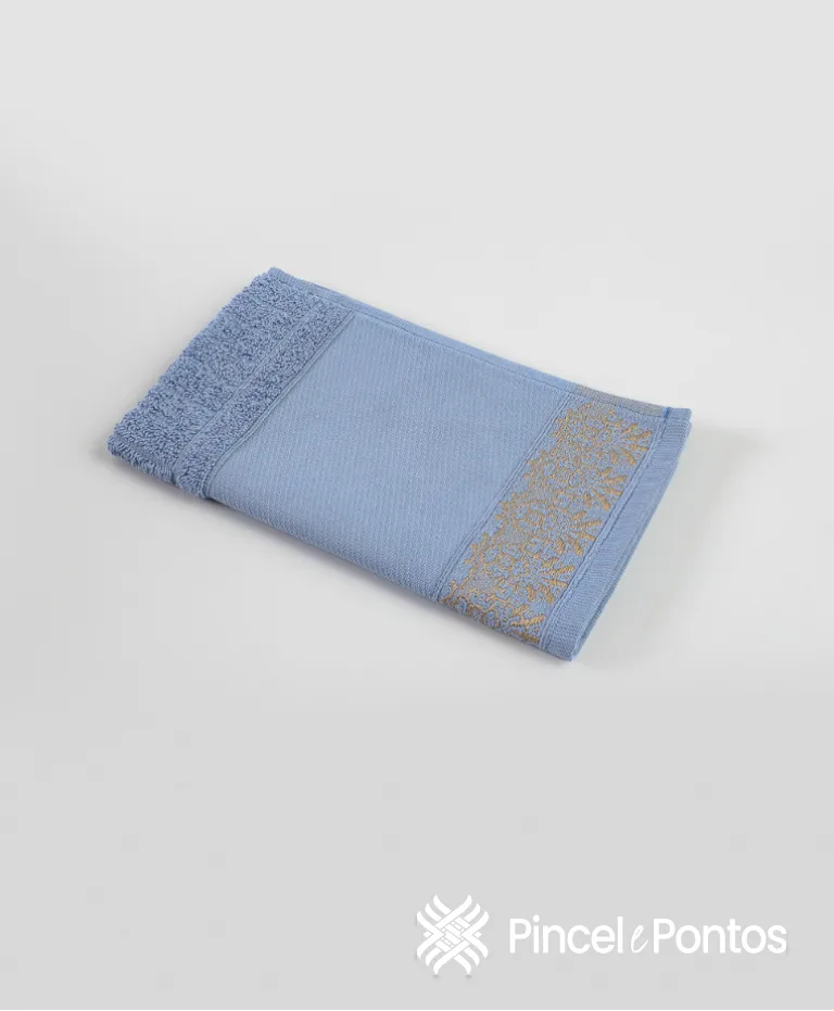 Toalha de Lavabo Jacquard Arte Renda para Pintar e Bordar à Máquina 30X50 cm Valletex