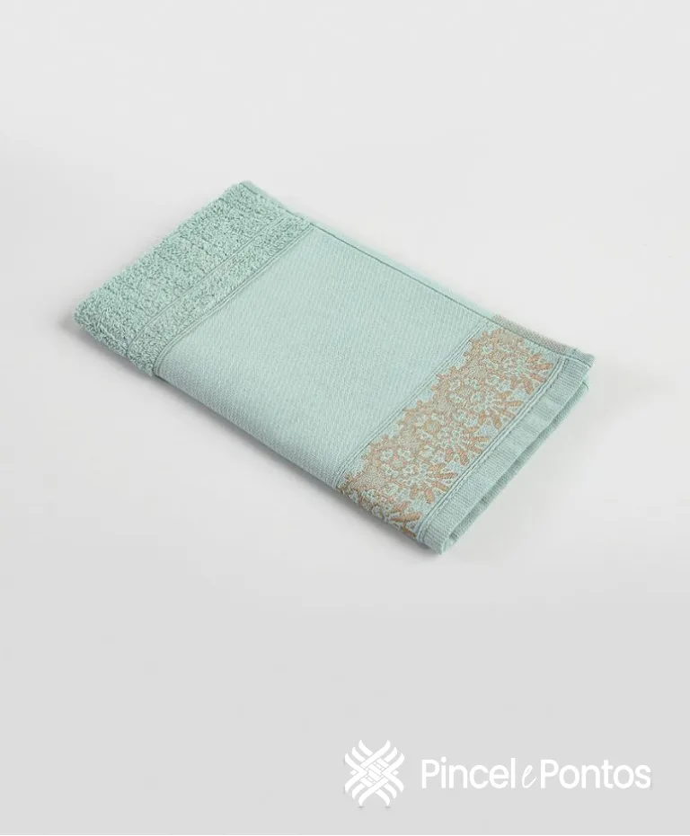 Toalha de Lavabo Jacquard Arte Renda para Pintar e Bordar à Máquina 30X50 cm Valletex