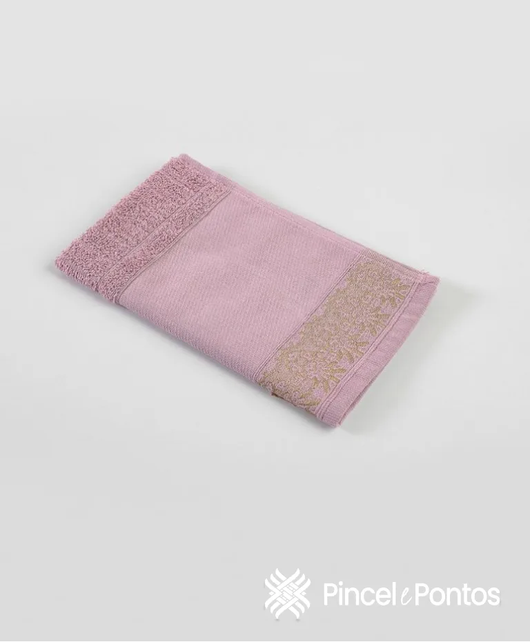 Toalha de Lavabo Jacquard Arte Renda para Pintar e Bordar à Máquina 30X50 cm Valletex