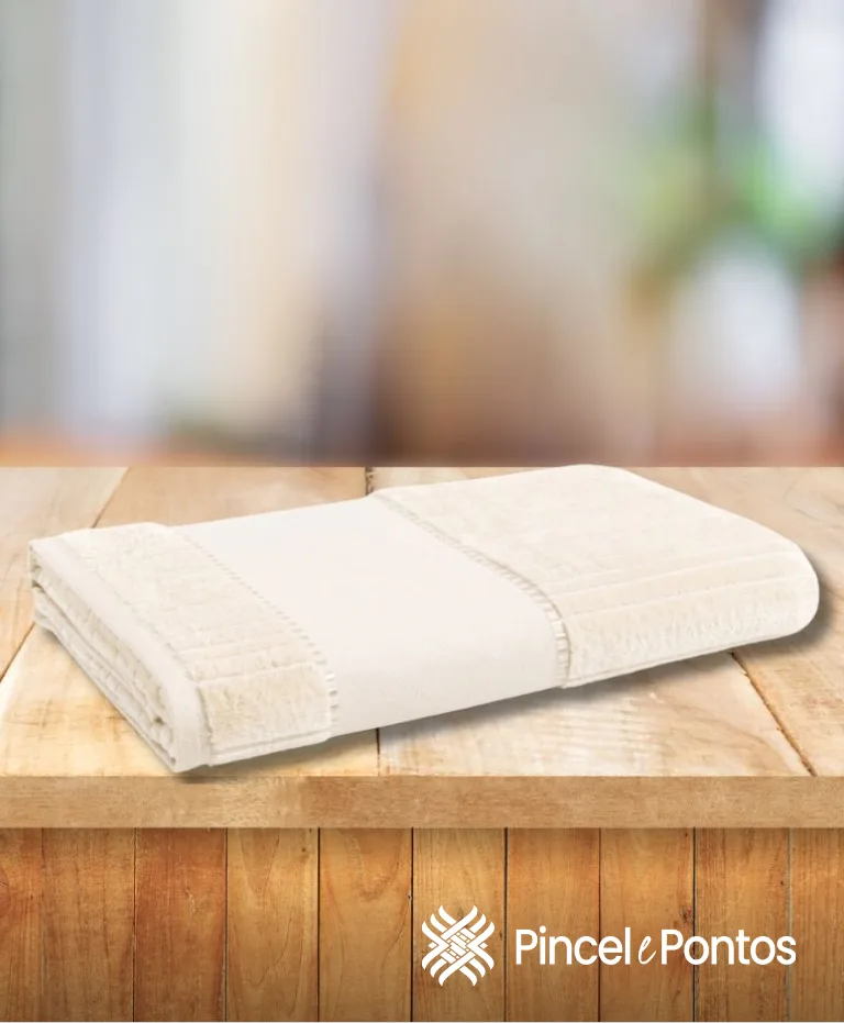 Toalha de Rosto Stella 48X80 cm para Pintar e Bordar na máquina Karsten