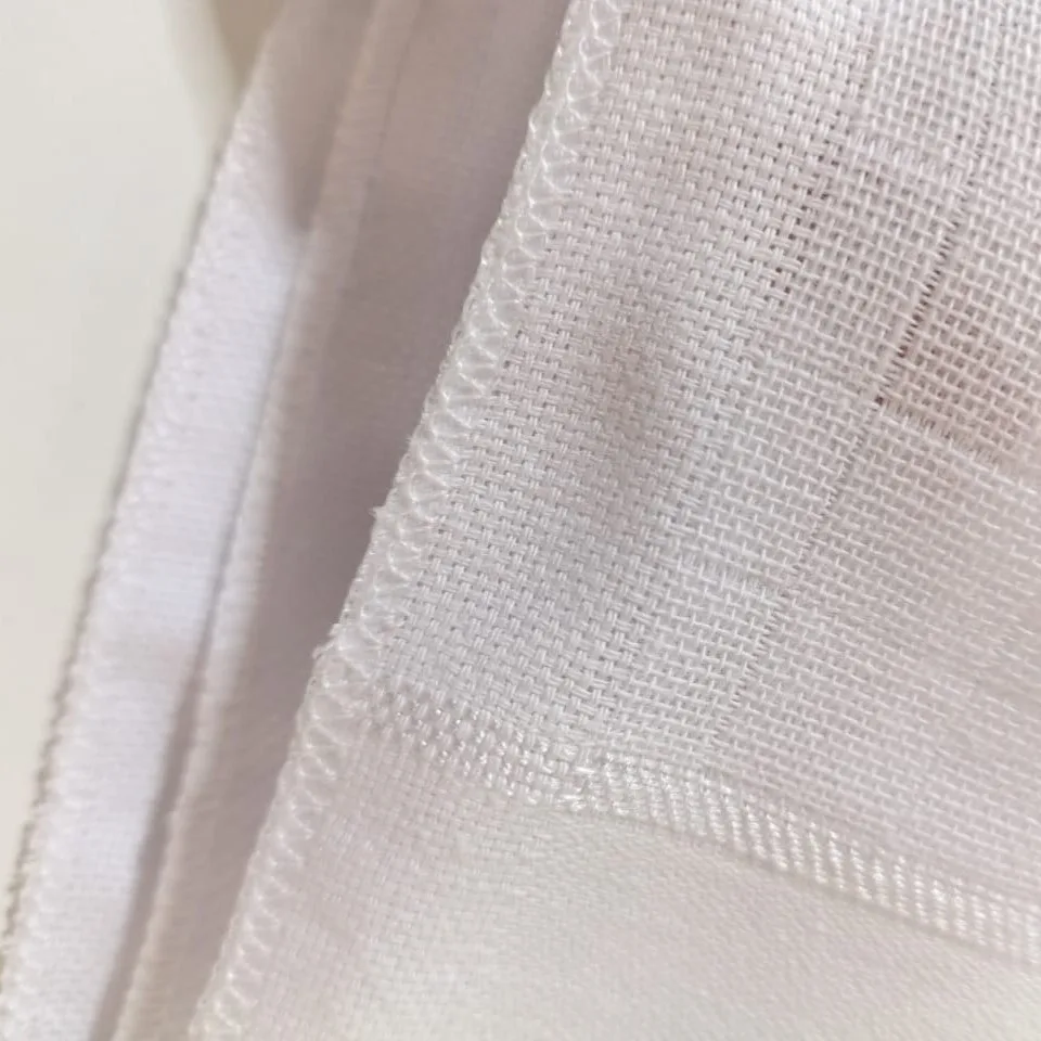 Fralda de Boca para Pintar e Bordar Branca com Overlock e Barra 13 cm Valletex