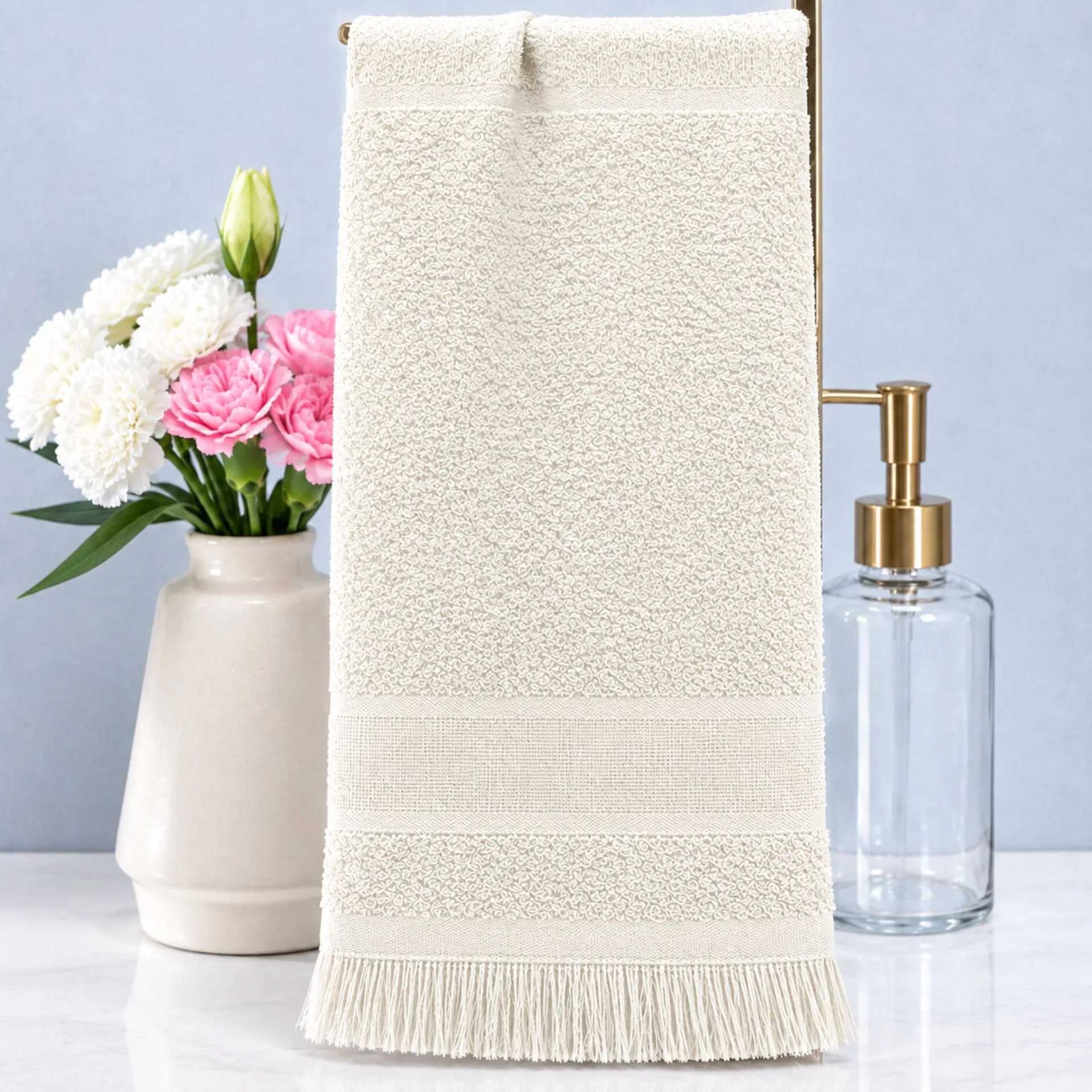 Toalha de Lavabo Capri II 25X36 cm para Bordar Ponto Cruz Döhler - Imagem 15